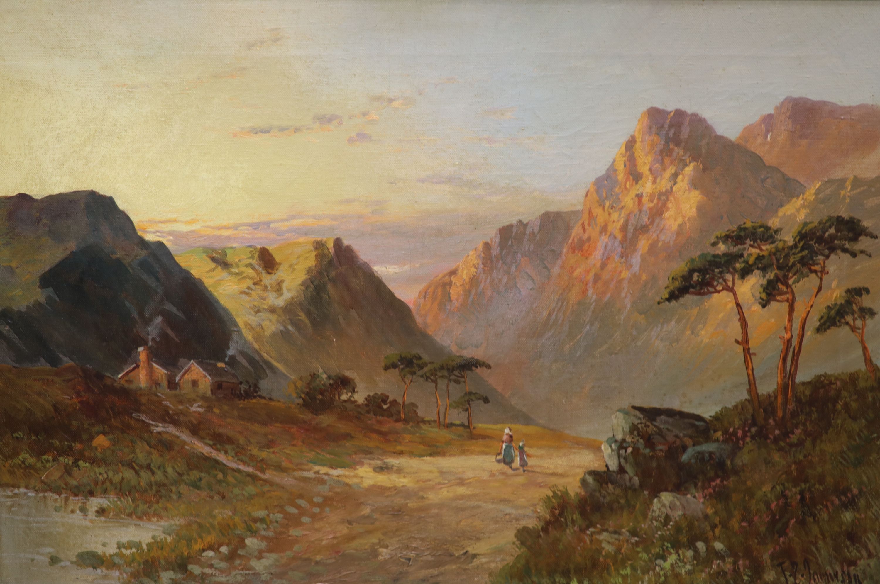 Francis E. Jamieson (1895-1950), oil on canvas, Glencoe, signed, 40 x 60cm